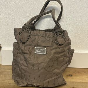Marc by Marc Jacobs beige shoulder bag with black printed interior